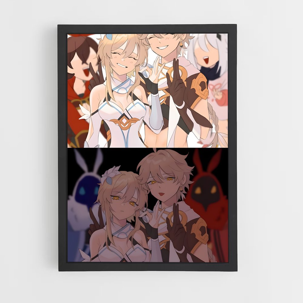 Poster Les Héros d'Inazuma – affiche Genshin impact (vue 2)